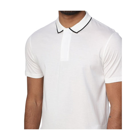 Polo Uomo con bordino a contrasto Bianco EMPORIO ARMANI- Francavilla Moda